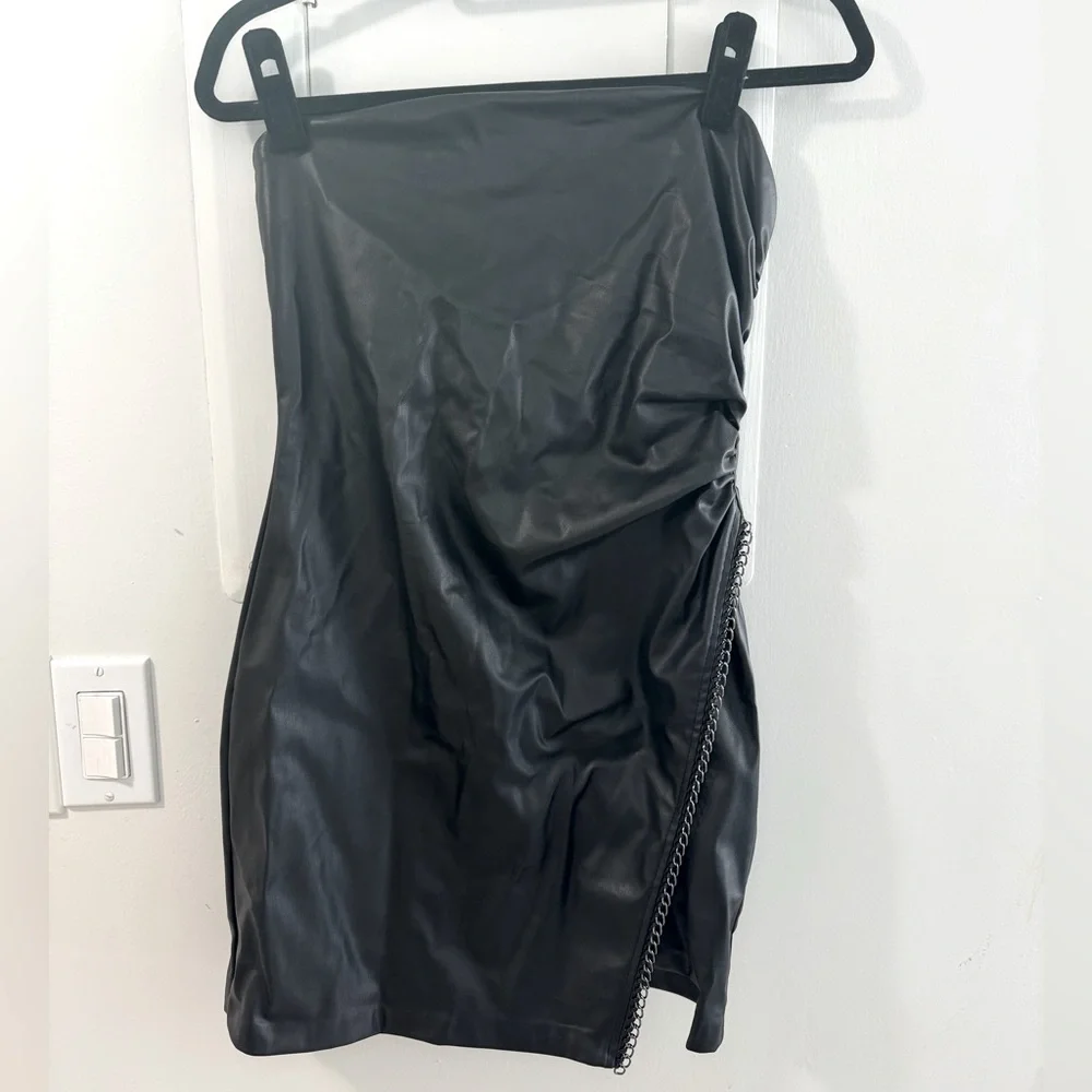 Zara leather strapless dress - Picture 1 of 4